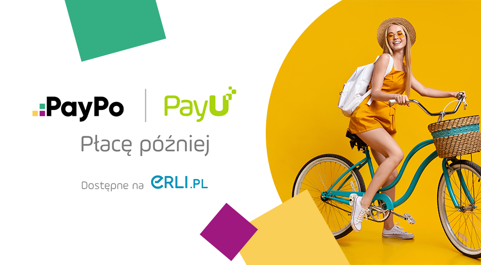 Płatności odroczone erli.pl kobieta na rowerze