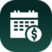 icon calendar and money